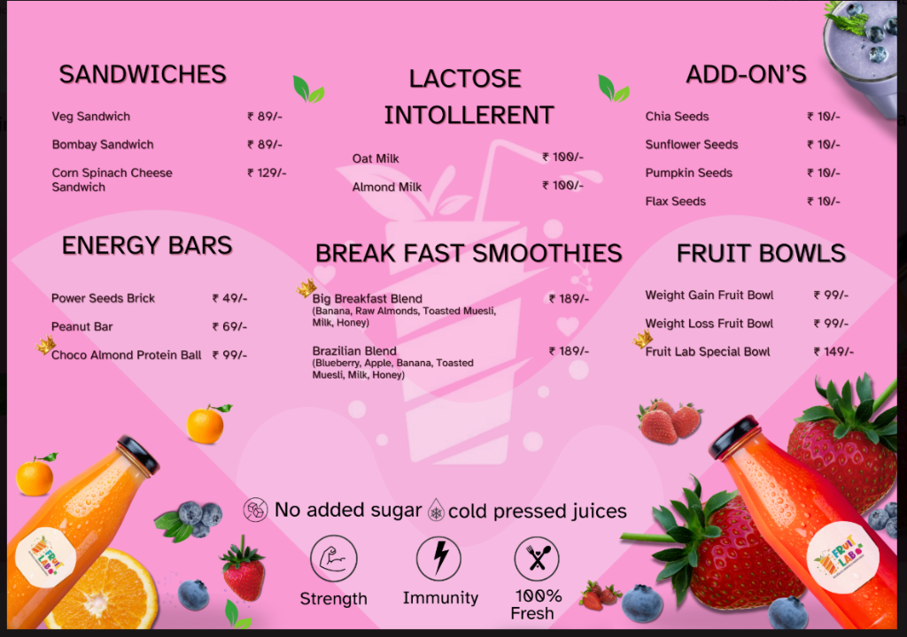 Menu Board Image